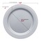 Matte Steel Gray Round Disposable Plastic Appetizer/Salad Plates - 7.5" (120 Plates)